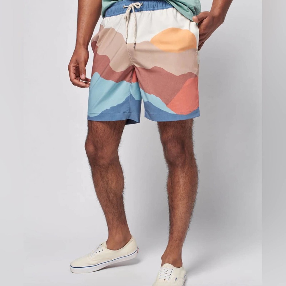 Faherty Mountain Sky Scenic Boardshorts